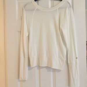 Alo sweater size small white with open back